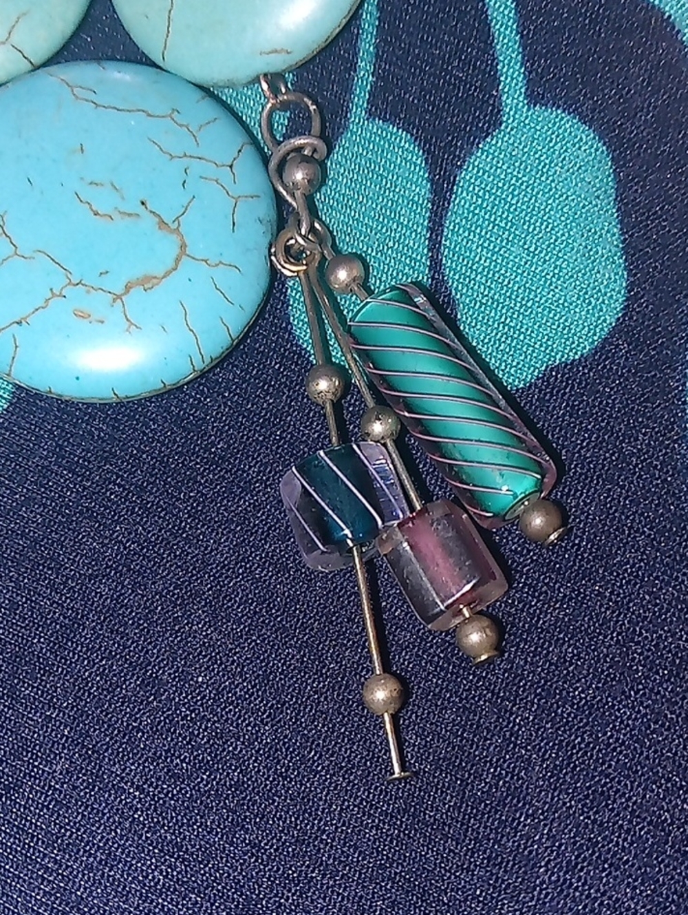 Turquoise And Sterling Silver Pendant Statement Necklace - Unbranded View 4